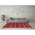 thumbnail image 3 of Ahgly Company Machine Washable Indoor Rectangle Abstract Red Modern Area Rugs, 2' x 4', 3 of 4