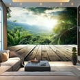 thumbnail image 3 of Modern Wallpaper Murals 3D jungle seychelles island Peel and Stick Removable Self-Adhesive PVC Wall Stickers for Nursery Kids Bedroom TV Wall Decor, 3 of 5