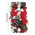 thumbnail image 3 of Cordless Prelit Christmas Wreath - LED Stairway Garland with Snowballs and Berries, Battery Operated Door Wall Decor for Indoor Outdoor Holiday Home Decorations(E), 3 of 8