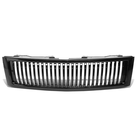DNA Motoring Gloss Black Front Upper Bumper Vertical Grille For 2007-2013 Chevy Silverado 1500