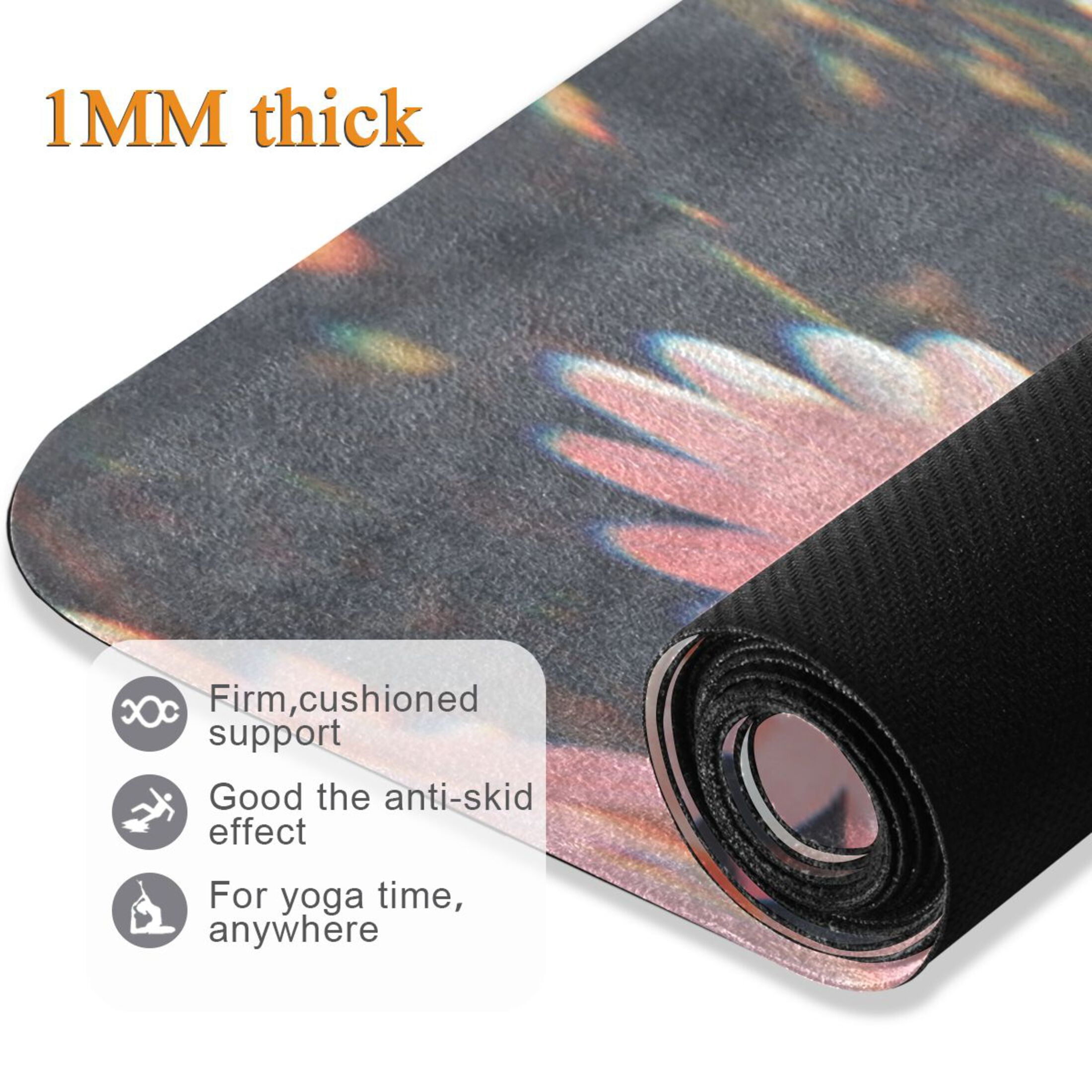 BZSMCE Yoga Mat Women Fitness Mat Daisy Field Pattern