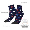 thumbnail image 6 of Fuzoiu Watercolor Stars1 Print Adult Socks, Crew Moisture-wicking Socks, Unisex Cushion Crew Socks,Casual Sports Ankle Socks, 6 of 7