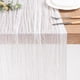 thumbnail image 2 of Xiao Hua Camino de mesa de gasa para boda romántica, estilo rústico bohemio, elegante y natural, 35 x 118 pulgadas (blanco), 2 of 3