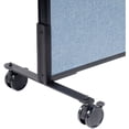 thumbnail image 3 of 60-1/4"W x 45"H Mobile Office Partition Panel with Partial Window, Blue, 3 of 4