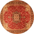 thumbnail image 1 of Ahgly Company Indoor Round Medallion Orange Traditional Area Rugs, 8' Round, 1 of 1