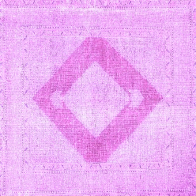 Ahgly Company Indoor Square Persian Purple Traditional Area Rugs, 5' Square