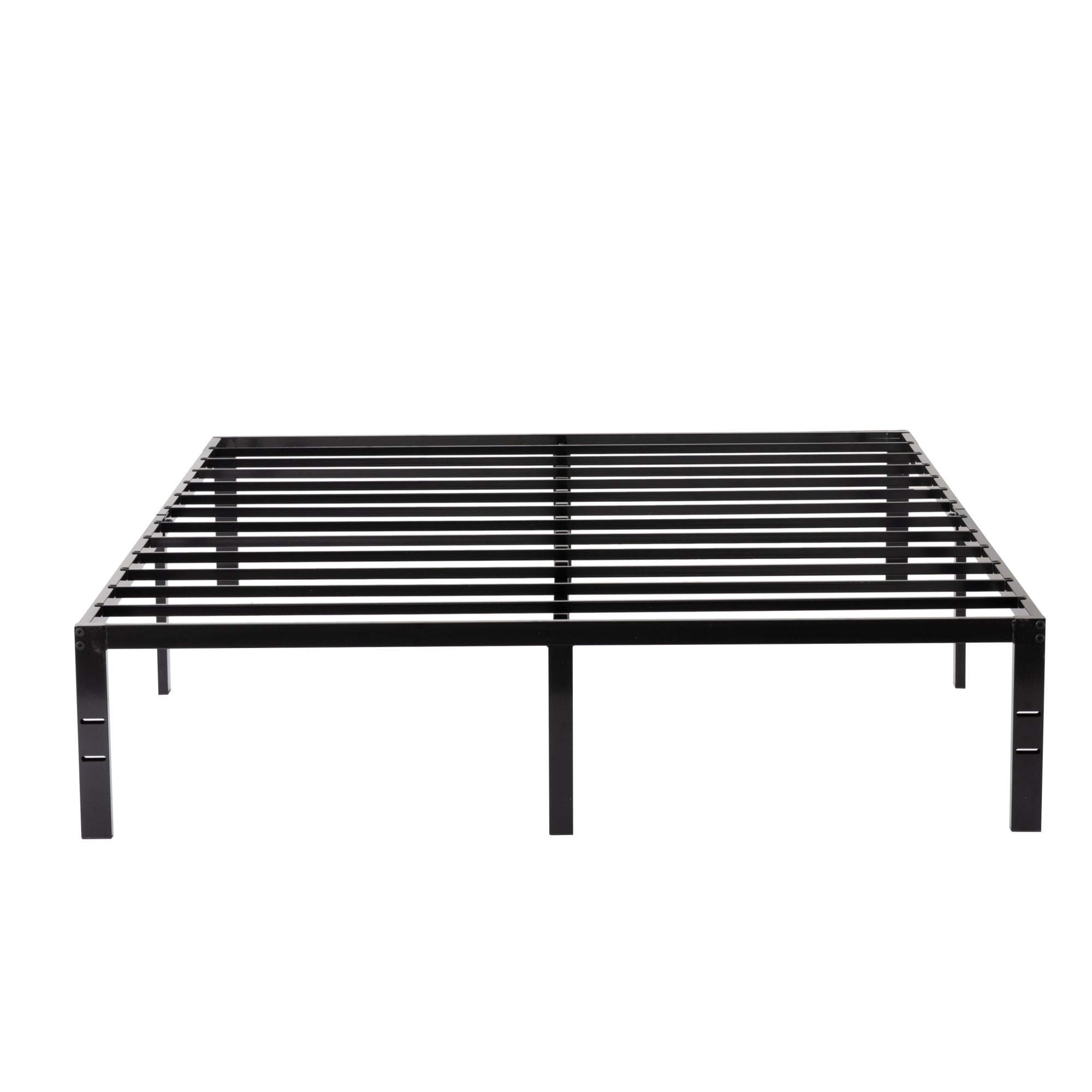 Gewnee Black Queen Size Bed Frame, Metal Construction with Slats & Center Support, No Box Spring Needed, 1100 LBS Capacity, for Bedroom Guest Room Dorm