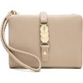 thumbnail image 4 of Bolsa de herramientas Carteras de mujer beige pequeñas carteras de mujer con pulsera plegable Rfid para monedero con correa de mano, 4 of 5