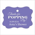 thumbnail image 1 of 100 PCS Personalized Baby Shower Favors Tags Custom Quote Thank You For Popping By Baby Shower Gift Hang Tags, 1 of 1
