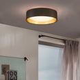 thumbnail image 4 of Orme - 16" LED Flush Mount Ceiling Lighting - Black Exterior/Gold Interior Fabric Shade with Acrylic Diffuser, 4 of 4