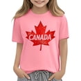 thumbnail image 4 of PIGOGI Kids Maple Leaf Graphic Tee Short Sleeve Loose Comfortable Round Neck Casual Top for Boys Girls School Play, 4 of 6