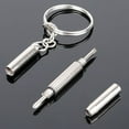 thumbnail image 3 of Mini 3 in 1 Screwdriver Tool Repair Set Keyring For Watch Glasses,Mini Precision Screwdriver Set,Multifunctional Small Screwdriver for Eyeglass,Sunglasses,Electronics,Cellphone and More,Silver,1.7", 3 of 5