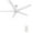 White, variant on 60" White DC Indoor Ceiling Fan with Dimmable LED Light Kit and Remote Reverse Airflow 5-Blades