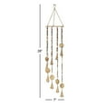 thumbnail image 3 of DecMode 28" Gold Metal Sun Windchime with Glass Beads and Cone Bells, 3 of 7