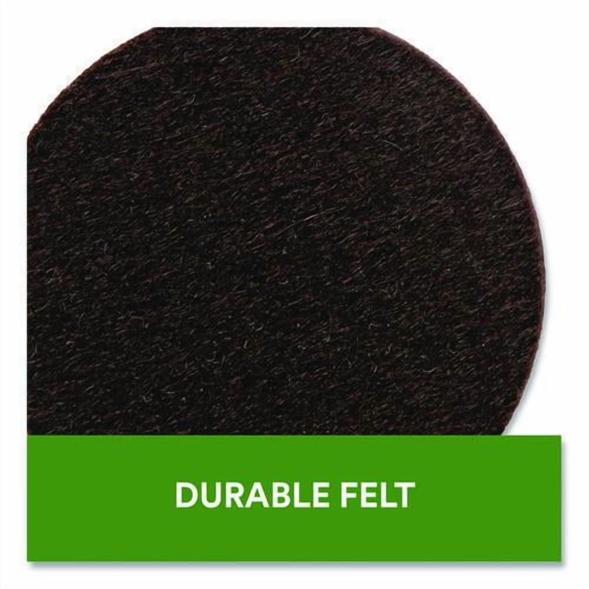 Felt Pad Protectors, 1" Diameter, Brown, 32/Pack | Bundle of 5