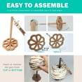 thumbnail image 3 of NANDIYNZHI Portable Wrist Yarn Holder With Crossbody Strap Yarn Solid Wood Wrist Yarn Holder For Crocheting Yarn Organizer Storage Knitting Crocheting For Craft, 3 of 6