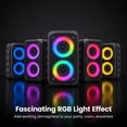 thumbnail image 4 of Portable Bluetooth Speaker, Dual Speakers and RGB Lights, Wireless Speaker with Loud Sound, for Home, Party, Outdoor, Gift, 4 of 7