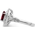 thumbnail image 4 of Sterling Silver Rhodium Plated Garnet Teardrop Ring (Size 6) Made In Thailand qr4515ga-6, 4 of 5