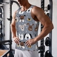 thumbnail image 6 of Haiem Cute Dog Faces Men Workout Tank Top Gym Bodybuilding Sleeveless Muscle T Shirts Athletic Tank Breathable Workout Shirt-X-Large, 6 of 8