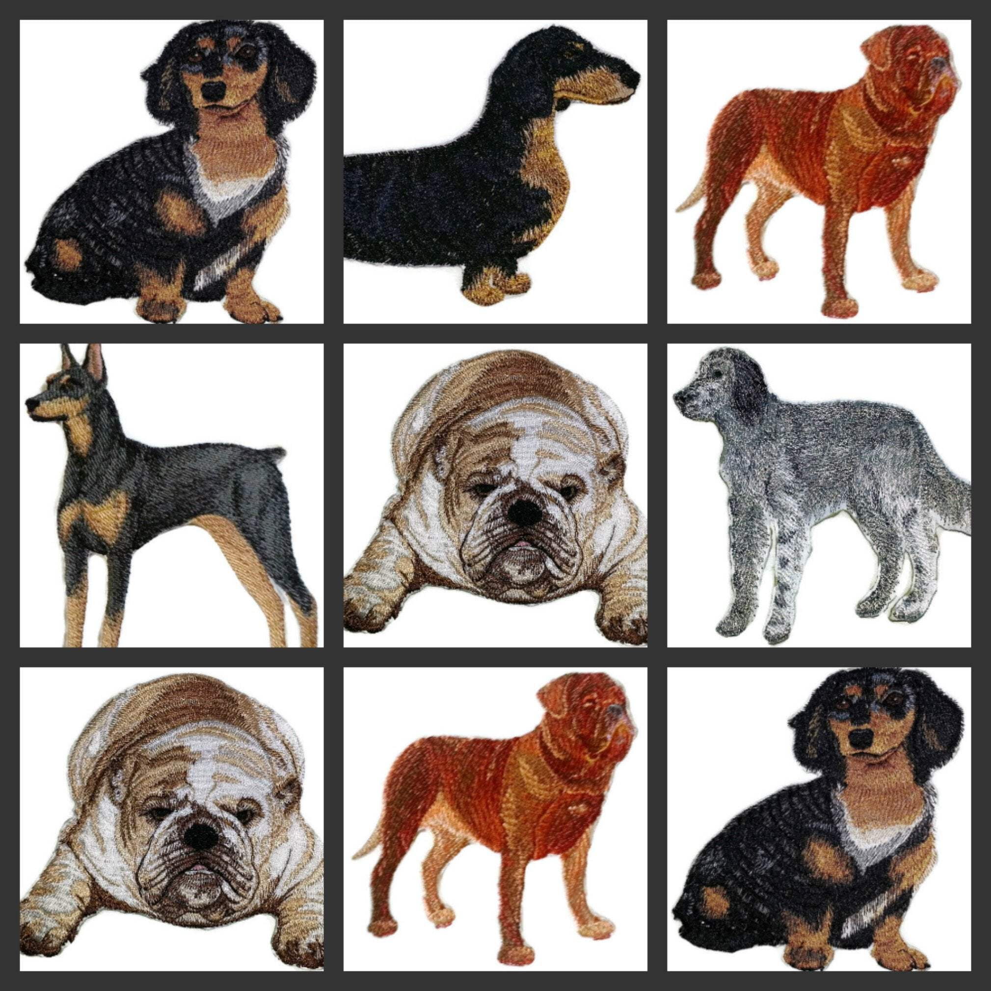 Custom Dog Portraits [Dachshund Longhair] Embroidery Iron On/Sew Patch [6" x 5"]