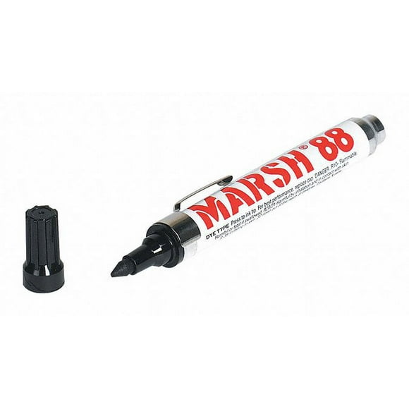 Marsh Black 88 Valve Marker,PK12  MK101BK