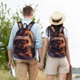 thumbnail image 2 of Vsdgher Puppy Lying On A Cloud Print Canvas Backpack Travel Rucksack Unisex Knapsack 15.7/17.7Inch Laptop Backpack for Work,College -Medium, 2 of 4