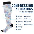 thumbnail image 2 of FORMRS Womens Knee High Socks Casual Long Thick Travel Daily Wear, 1 Pair, Pastel Flower Pattern, 2 of 6