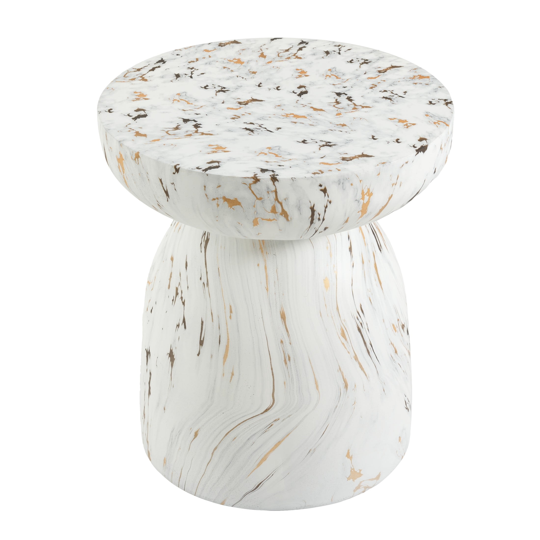 Christopher Knight Home Lightweight MGO Accent Side Table with Hourglass Silhouette, Alabaster