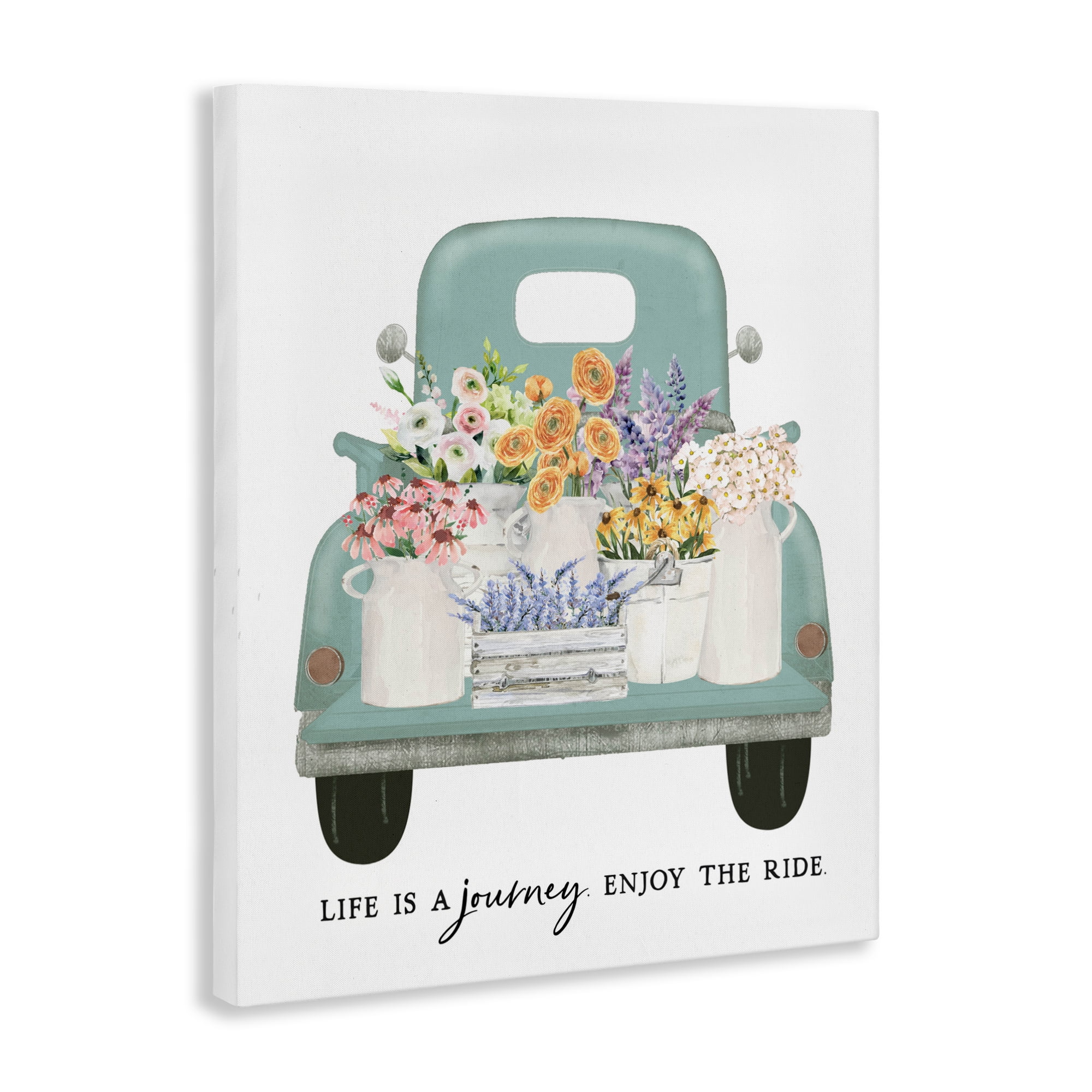 Enjoy The Ride Truck Canvas Wall Art, design by Lettered and Lined
