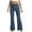 Dark Blue, variant on Flare Bootcut Jeans for Women High Waisted Stretchy Wide Leg Women's Pants with Split Hem Blue S