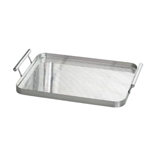 Bandeja para servir, ligera, de lujo, rectangular, para tazas de té, ideal para fiestas, salas de estar y bares. S