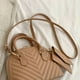 thumbnail image 5 of Ladies Fashion Color Leather Versatile Handbag Double Zipper Messenger Bag, 5 of 9
