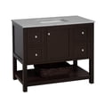 thumbnail image 3 of Lakeshore 42" Bathroom Vanity with Chocolate Cabinet and Engineered Carrara Top, 3 of 5