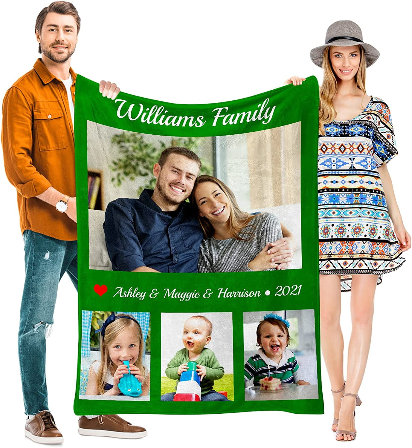 Custom Face Blanket Personalized Throw Blankets with Photo Picture
