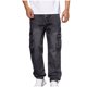 thumbnail image 5 of Ceisia Men Solid Color Basic Loose Wide Leg Straight Denim Pants Gift Casual Daily Jeans, 5 of 6