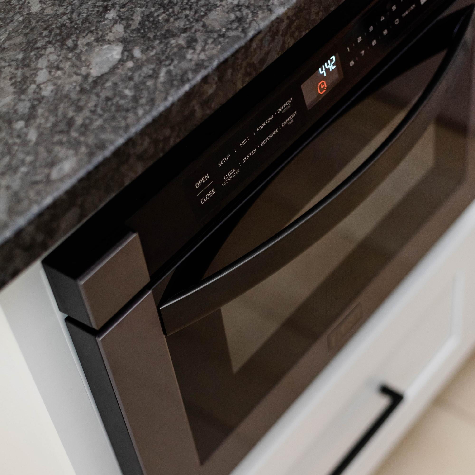 ZLINE 24" 1.2 cu. ft. Microwave Drawer in Black Stainless Steel