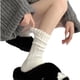 thumbnail image 4 of Calcetines apilables de tubo alto con boca suelta y aguja gruesa para mujer, de primavera y verano, de moda, blancos, largos, de color sólido, 4 of 6