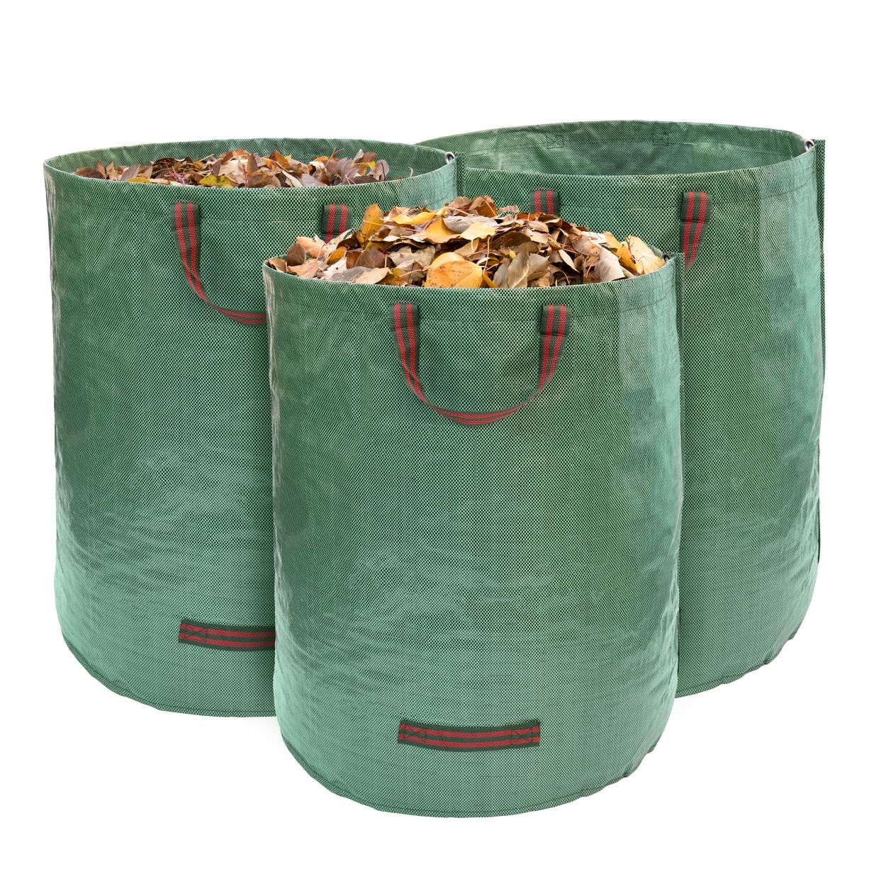 MEKKAPRO 3Pack Garden Bag Reusable Yard Waste Bags 72 Gallons