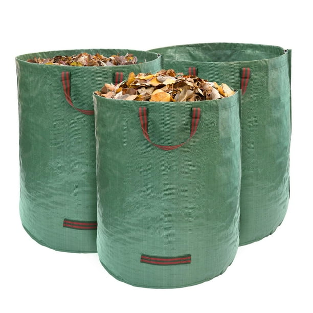 MEKKAPRO 3Pack Garden Bag Reusable Yard Waste Bags 72 Gallons