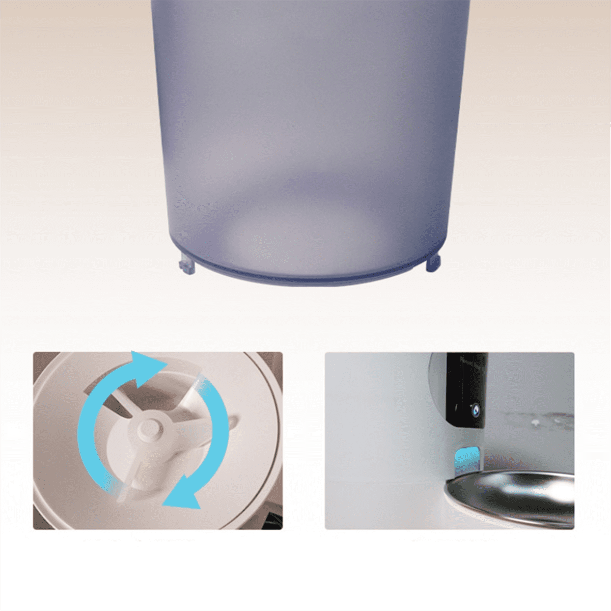 Automatic Cat Feeder 140° Wide Angle 6L Large Food Storage Container Detachable Easy Clean for Pet US Plug