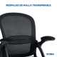 thumbnail image 4 of Silla De Escritorio Ergonómica Soporte Lumbar Negro Nuvai, 4 of 10