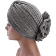 thumbnail image 6 of D-GROEE Shiny Flower Turban Shimmer Chemo Cap Hairwrap Headwear Beanie Hair Scarf, 6 of 7