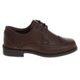 thumbnail image 2 of Josmo Boys Wingtip Oxford Lace Leather Dress Shoes, Brown, 11, 2 of 8