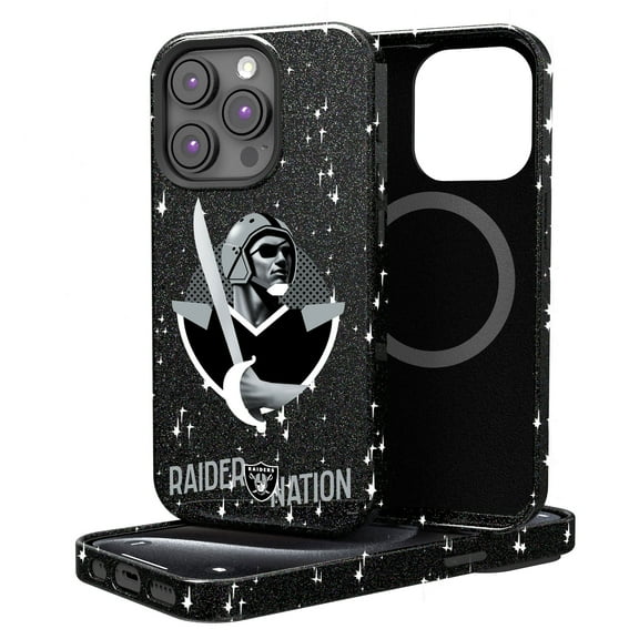 Keyscaper Black Las Vegas Raiders 2024 Illustrated Limited Edition Bling iPhone Case