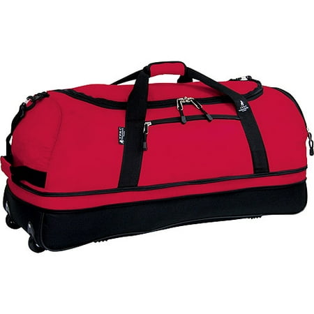 32&quot; Bottom Expandable Rolling Duffel Bag, Red/Black - 0