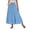 Bluefloral, variant on Womens Boho Paisley Maxi Skirt Elastic High Waist A-Line Long Skirt Casual Flowy Summer Beach Vacation Bohemian Skirt with Pockets