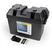 Camco Large Camper/RV Battery Box with Straps and Hardware - Group 27, 30, 31 |Safely Stores RV, Automotive, and Marine Batteries | Measures Inside 7-1/4" x 13-1/4" x 8-5/8" | (55373)