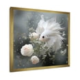 thumbnail image 2 of Designart "Underwater Realm with White Butterfly Fish" Landscapes Framed Wall Art Decor - Traditional White Japan Entryway Framed Wall Art Print, 2 of 6
