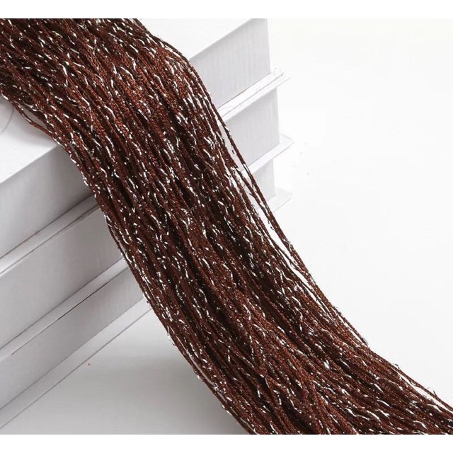 Namzi Cortina de lentejuelas para puerta, cortinas de hilo para puerta, 39x79 pulgadas, dormitorio, separador de sala de estar, decorativo con cuentas, marrón