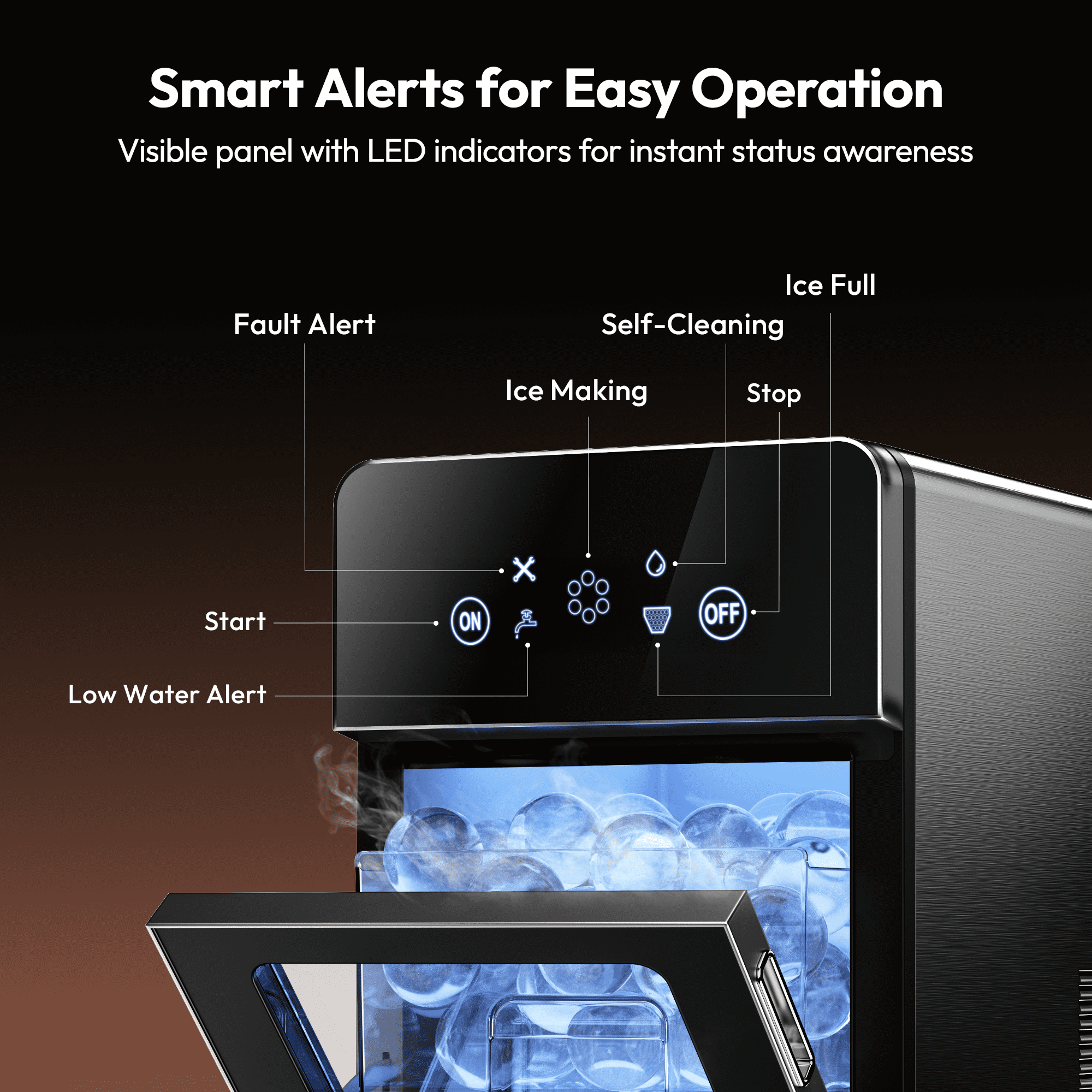 EUHOMY Commeircal Ice Ball Maker, 150 Pcs/Day, Sphere Ice Maker with Self-Cleaning for Whiskey